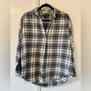 French Connection Women’s Size S Rhodes Flannel Popover Top